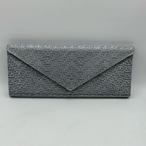 Lulu Townsend Women's Clutch Gray Classic Hollywood Style Magnet Closure
